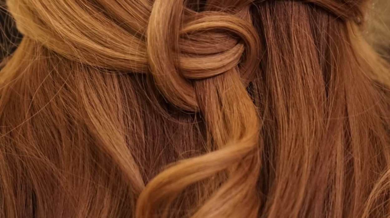 cheveux roux avec un texte indiquant 5 conseils pour limiter la chute des cheveux